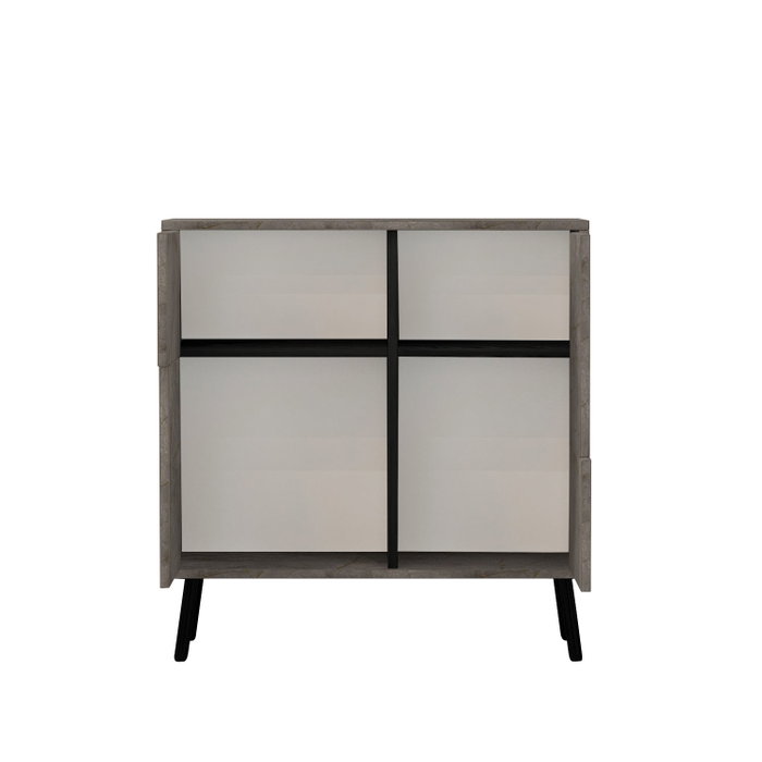 Hanah Home Darien - Gordion Marble, Black Wood